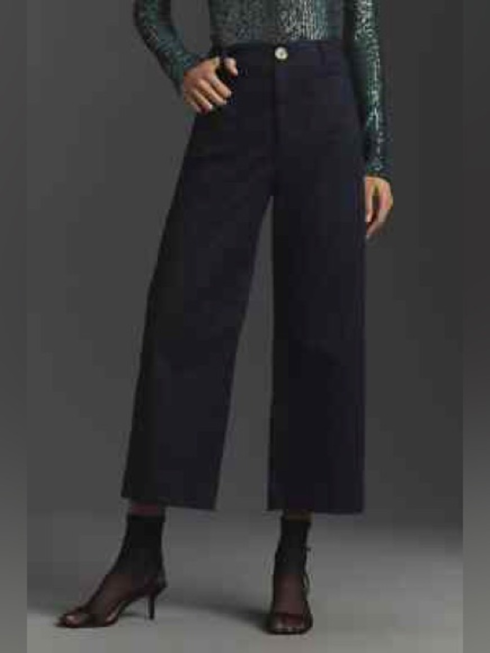 Maeve by Anthropologie The Colette Sparkle Wide Cropped Pants - Picture 11 of 13